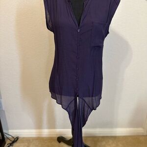 Perseption Concept Ladies Grape Purple Shrug. Size medium. Sleeveless. New.
